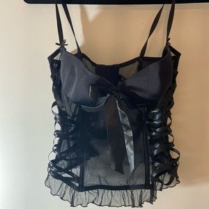 Vintage black corset size large.